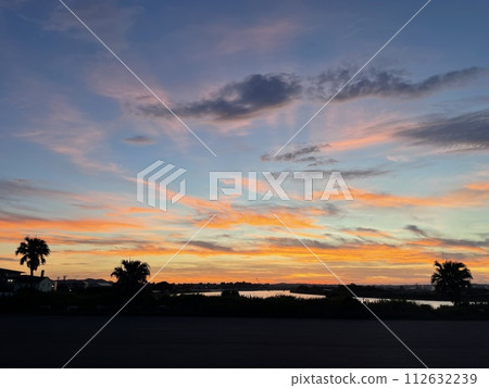 夏天的日落 夏天的日落 112632239