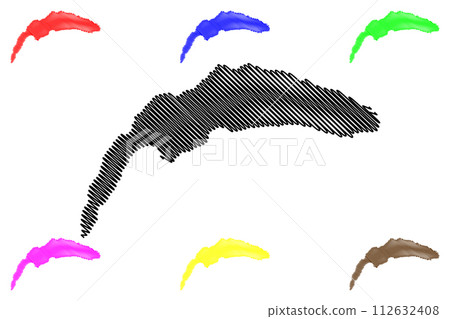 Lake Geneva (Swiss Confederation, Switzerland, French Republic, France) map vector illustration, scribble sketch Lake Geneva map Lake Geneva (Swiss Confederation, Switzerland, French Republic, France) map vector illustration, scribble sketch Lake Geneva map 112632408