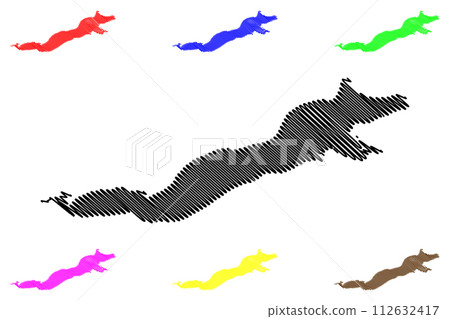 Lake Hornindalsvatnet (Kingdom of Norway) map vector illustration, scribble sketch map Lake Hornindalsvatnet (Kingdom of Norway) map vector illustration, scribble sketch map 112632417