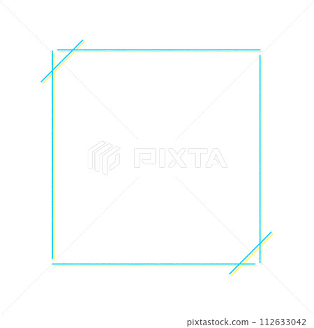 簡約時尚的線框-可愛的裝飾邊框/背景素材-方形 112633042