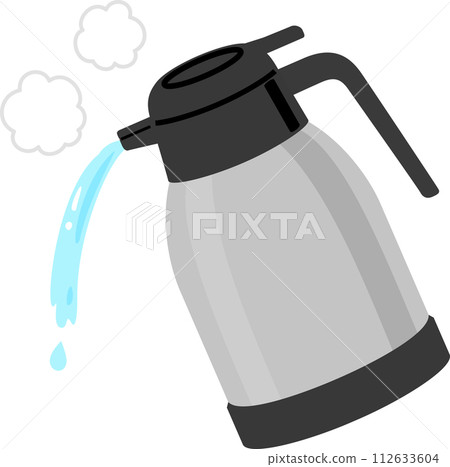 從加熱鍋中倒入熱水 112633604