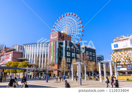 日本橫濱城市景觀Contrail（右上）以及中心北站、摩天輪、都築阪急等景觀。 112633804
