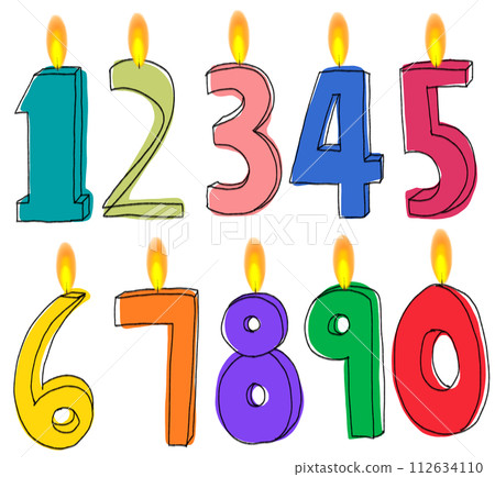 vector illustration of a birthday candle vector illustration of a birthday candle 112634110