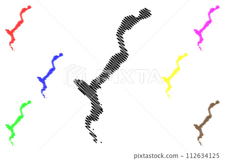 Lake Maggiore (Italian Republic, Italy, Switzerland, Swiss Confederation) map vector illustration, scribble sketch Lago Verbano map Lake Maggiore (Italian Republic, Italy, Switzerland, Swiss Confederation) map vector illustration, scribble sketch Lago Verbano map 112634125