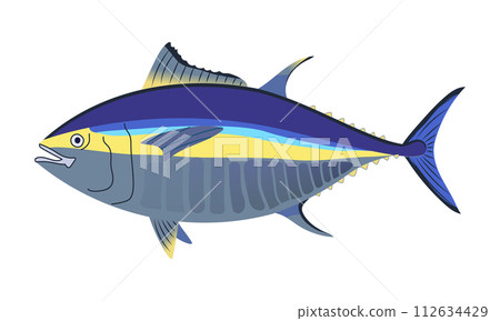 Yellowfin tuna fish. Yellowfin tuna fish. 112634429
