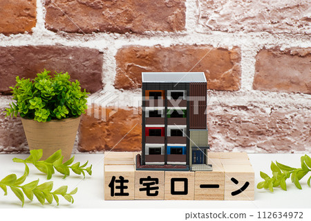 Studio apartment and mortgage letters Studio apartment and mortgage letters 112634972
