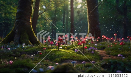 Fairy forest perfect for background in spring, summer, fall and winter 112635322