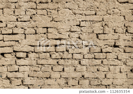 adobe air brick wall flat texture and full frame background adobe air brick wall flat texture and full frame background 112635354