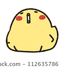 一隻小雞抬頭欣喜 112635786