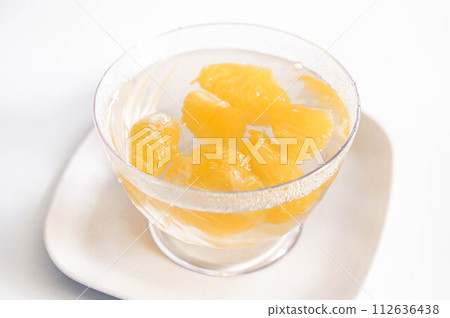 Iyokan jelly made in a glass Iyokan jelly made in a glass 112636438