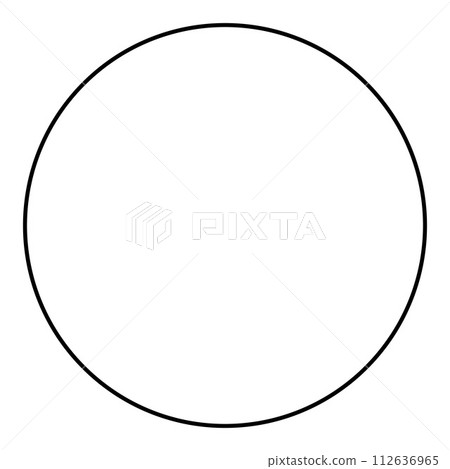 circle shape symbol, black and white vector silhouette illustration circle shape symbol, black and white vector silhouette illustration 112636965
