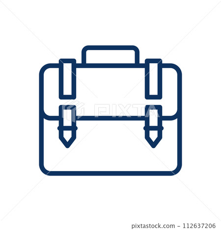 Briefcase Bag Icon. Vector Isolated Line Art Illustration with Editable Stroke of Stylish Work Job Bag in Modern Casual Minimal Design. 112637206