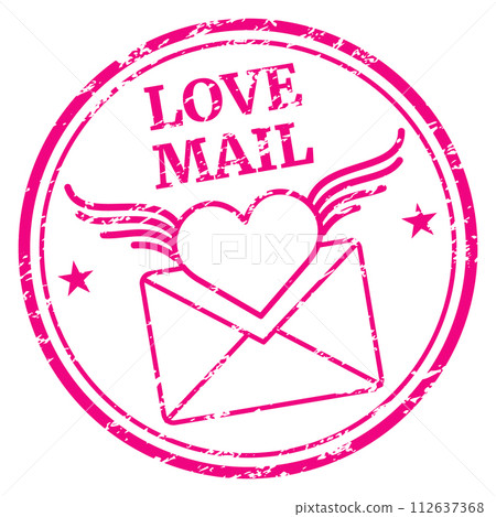 Love mail stamp. Valentine day letter symbol Love mail stamp. Valentine day letter symbol 112637368
