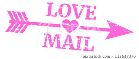 Love mail grunge sign. Pink postal stamp Love mail grunge sign. Pink postal stamp 112637370