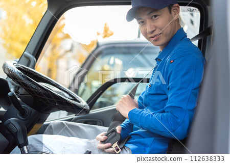 Male truck driver Male truck driver 112638333