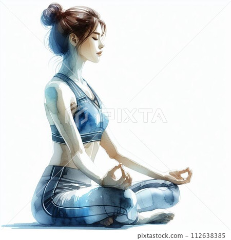 冥想的女人 112638385