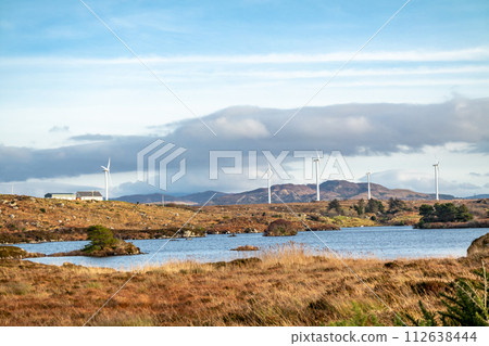 The Loughderryduff windfarm is producing between Ardara and Portnoo 112638444