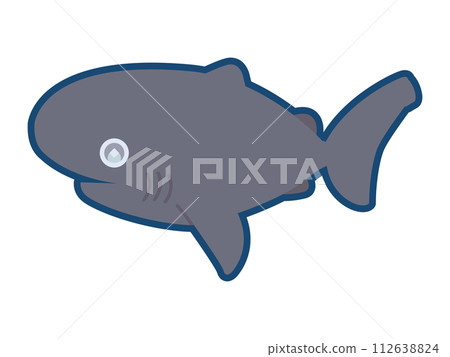 Illustration of cute western shark 112638824