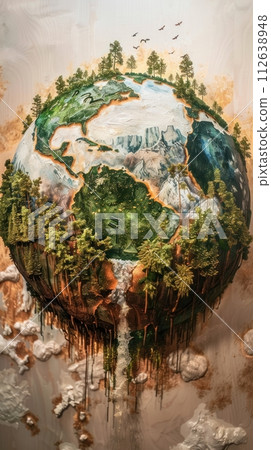 Immerse in the narrative of a world grappling with pollution, deforestation, and the climate crisis, highlighting the critical junctures for change and recovery close-up Immerse in the narrative of a world grappling with pollution, deforestation, and the climate crisis, highlighting the critical junctures for change and recovery close-up 112638948