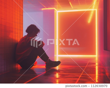 Uncover the silent struggle within the glow of screens, where social media addiction meets its counterforce in the mindful practice of digital detox octane render 112638970