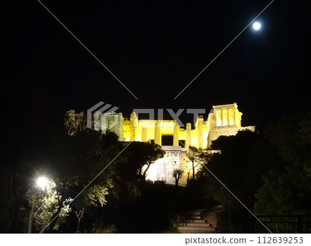 Parthenon and Acropolis hill at night Parthenon and Acropolis hill at night 112639253
