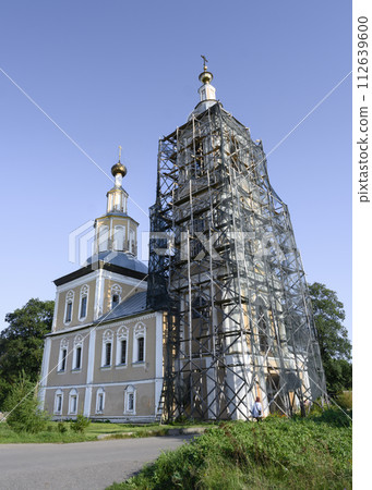 Restoration of Church of the Kazan Icon of the Mother of God and its Bell tower in town of Uglich Restoration of Church of the Kazan Icon of the Mother of God and its Bell tower in town of Uglich 112639600