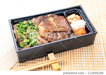Kuroge Wagyu Beef Salt Kalbi Bento Kuroge Wagyu Beef Salt Kalbi Bento 112640206