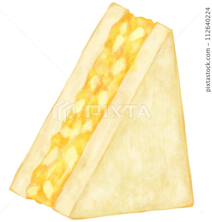 Illustration of egg sandwich 112640224