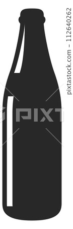 Alcohol glass bottle black icon. Drink symbol 112640262