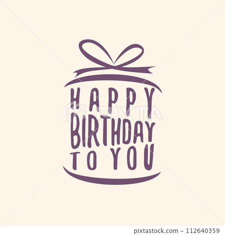 Vector letter happy birthday to you shaped gift box concept design 112640359
