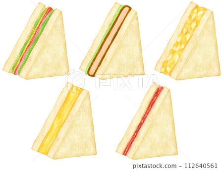 Sandwich illustration set 112640561