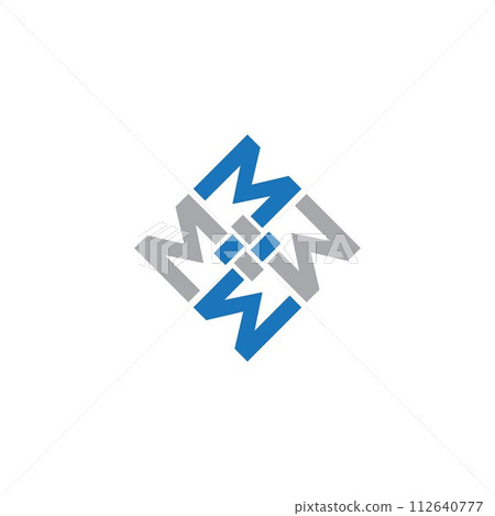 Illustration letter M vector shapes square for community Illustration letter M vector shapes square for community 112640777