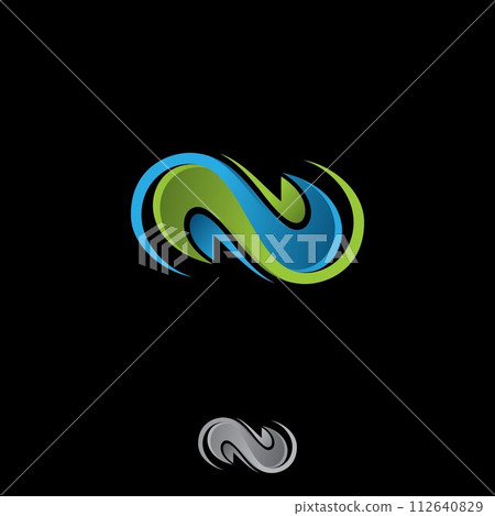 Modern design for letter N shaped infinity vector concept design Modern design for letter N shaped infinity vector concept design 112640829