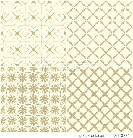 Set of ornament detailed repeating seamless pattern 112640875