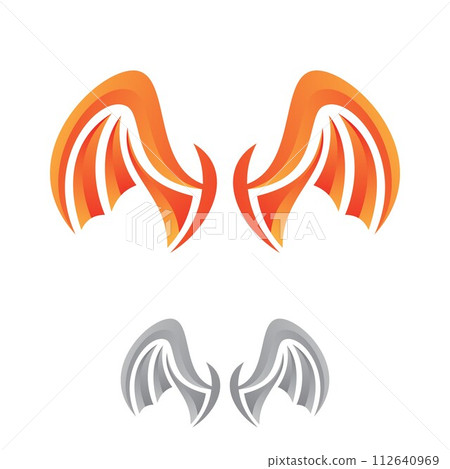 Simple Fire wing vector icon for graphic design, web and app Simple Fire wing vector icon for graphic design, web and app 112640969