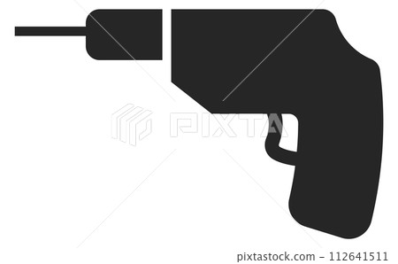 Electric drill black icon. Industrial repair tool Electric drill black icon. Industrial repair tool 112641511
