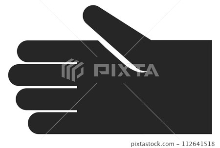 Safety glove symbol. Hand protection black icon Safety glove symbol. Hand protection black icon 112641518