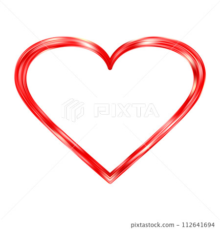 Thin gold heart frame. Golden realistic heart border. Luxury symbol of love. Thin gold heart frame. Golden realistic heart border. Luxury symbol of love. 112641694