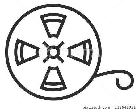 Cinema film icon. Movie tape roll symbol 112641931