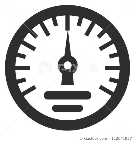 Dashboard symbol. Speedometer black icon. Round gauge Dashboard symbol. Speedometer black icon. Round gauge 112641937
