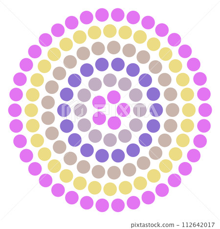 Round dot color pattern. Circle shape mosaic Round dot color pattern. Circle shape mosaic 112642017