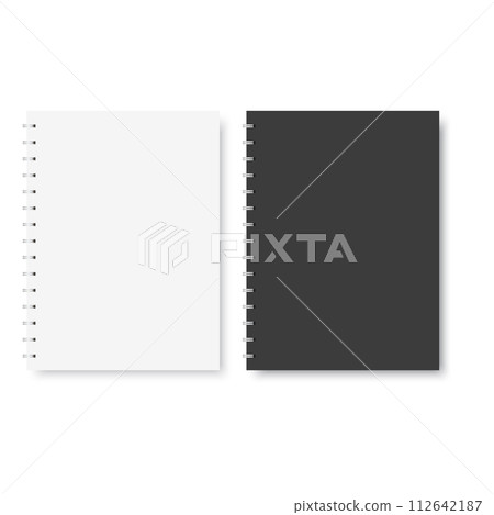 Spiral notebook isolated on white background. Vector Spiral notebook isolated on white background. Vector 112642187