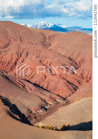 Epic red mountains vertical landscape. 112642300