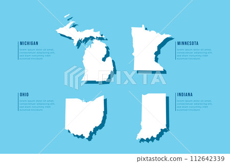 Hand drawn usa states outline map Hand drawn usa states outline map 112642339