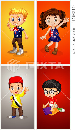 four kids characters 112642544