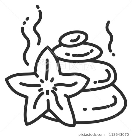 Aromatherapy linear icon. Spa massage therapy symbol 112643070