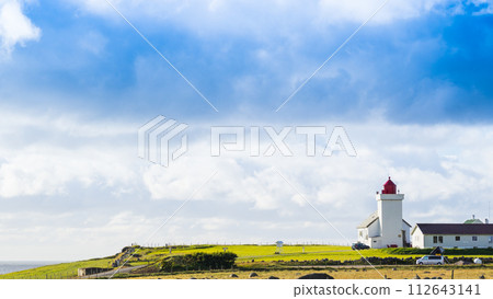 Obrestad lighthouse in Norway. Obrestad lighthouse in Norway. 112643141