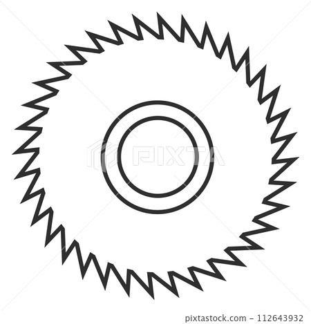 Round saw disc. Electric wood cutting tool Round saw disc. Electric wood cutting tool 112643932
