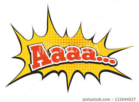 Scream bubble in color comic style. Pop art balloon sticker 112644027
