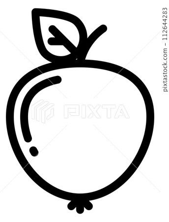 Apple line icon. Natural garden fruit symbol Apple line icon. Natural garden fruit symbol 112644283